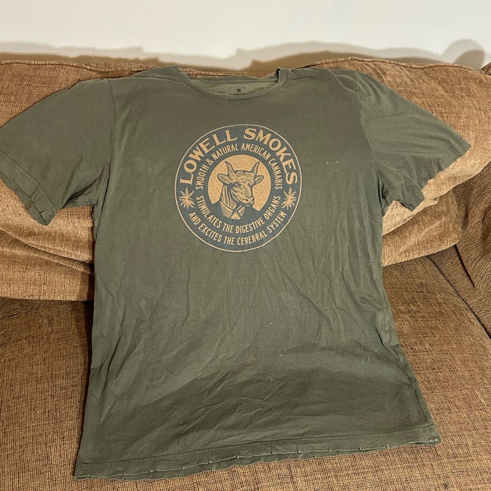 Lowell Smoke Fringe Cut Tshirt